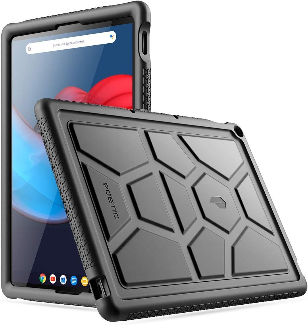 For Google Pixel Slate 12.3 Case | Poetic Kids Friendly Silicone Cover Black
