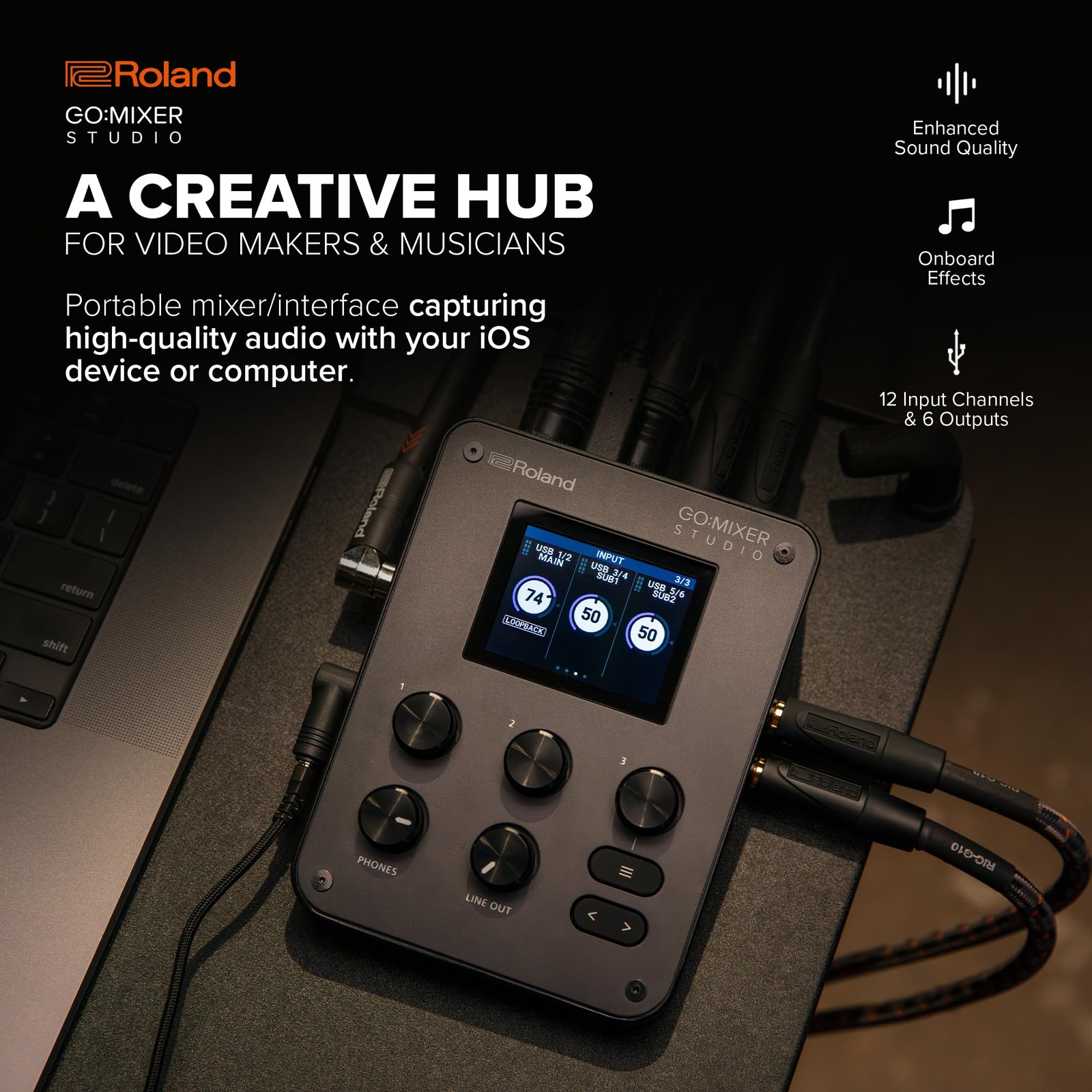 Roland GO:MIXER STUDIO GOMIXERST Audio Mixer Interface USB-C Japan Import