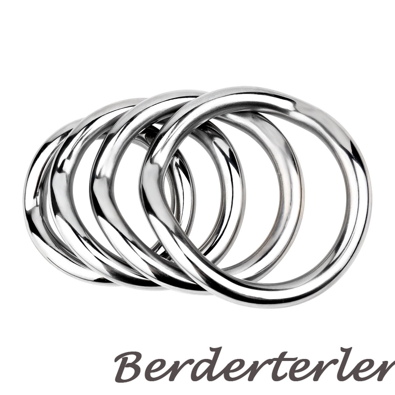 Chrome Golden Metal Rings Delay Ejaculation Curved Rings for Men Ball Stretcher