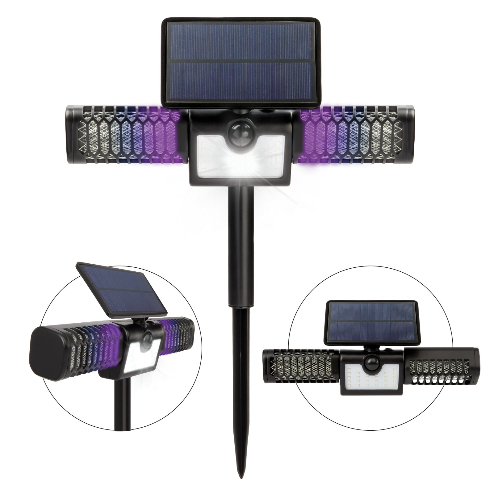 Bell + Howell Monster Solar Floodlight Zapper 2-in-1 Floodlight and Bug Zapper