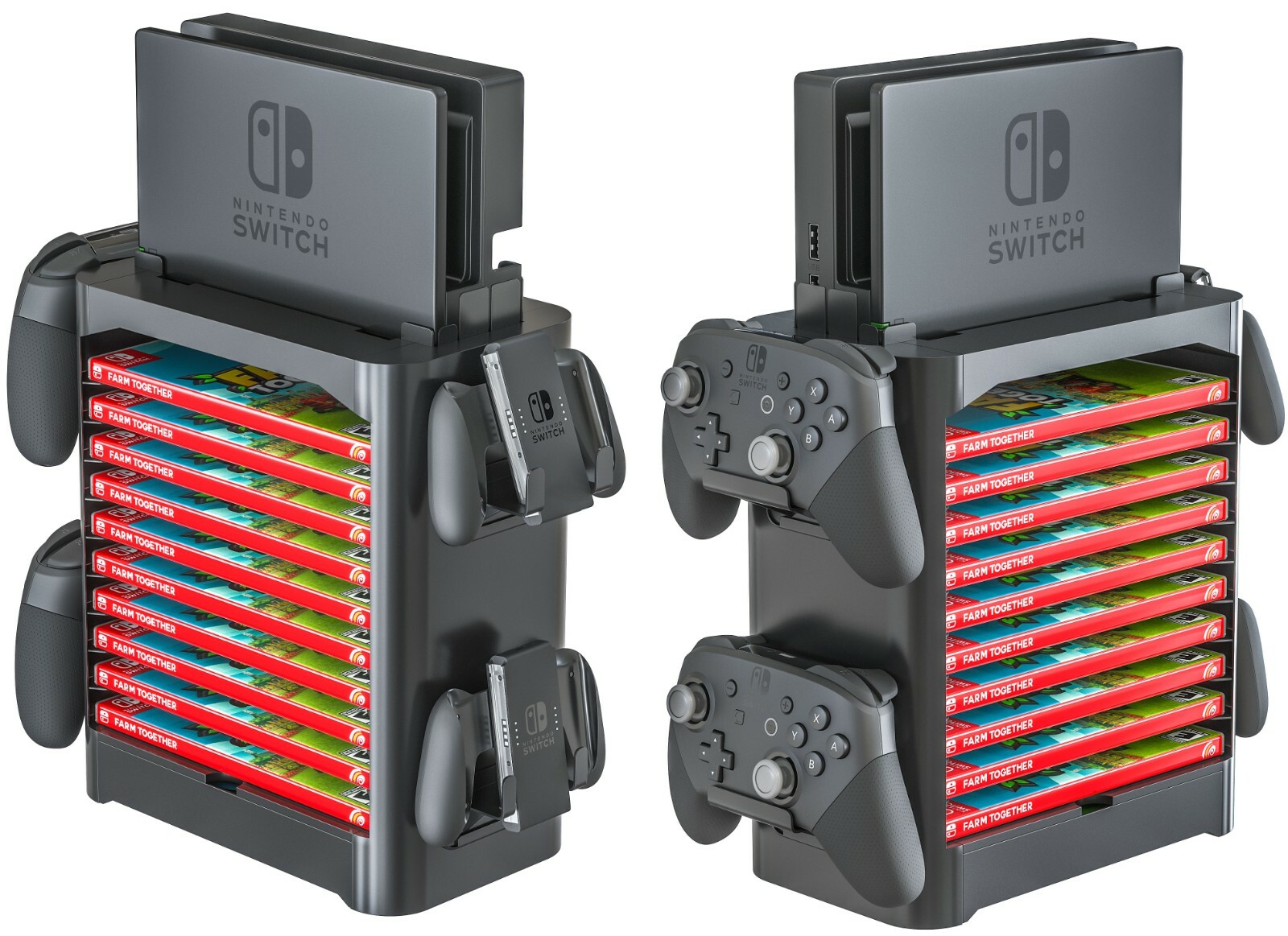 Skywin Game Storage Tower for Nintendo Switch - Game Disk Rack and Controller...