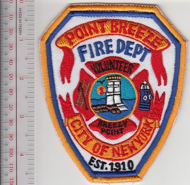 New York City NYC Fire Department Point Breeze Volunteer  White NO TARIFF