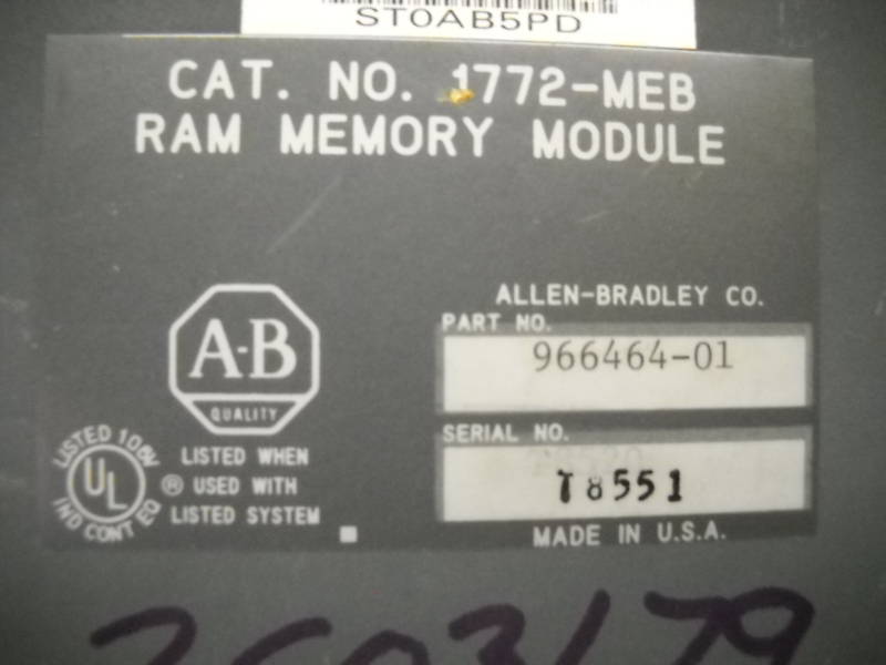 ALLEN BRADLEY 1772-MEB RAM MEMORY MODULE USED