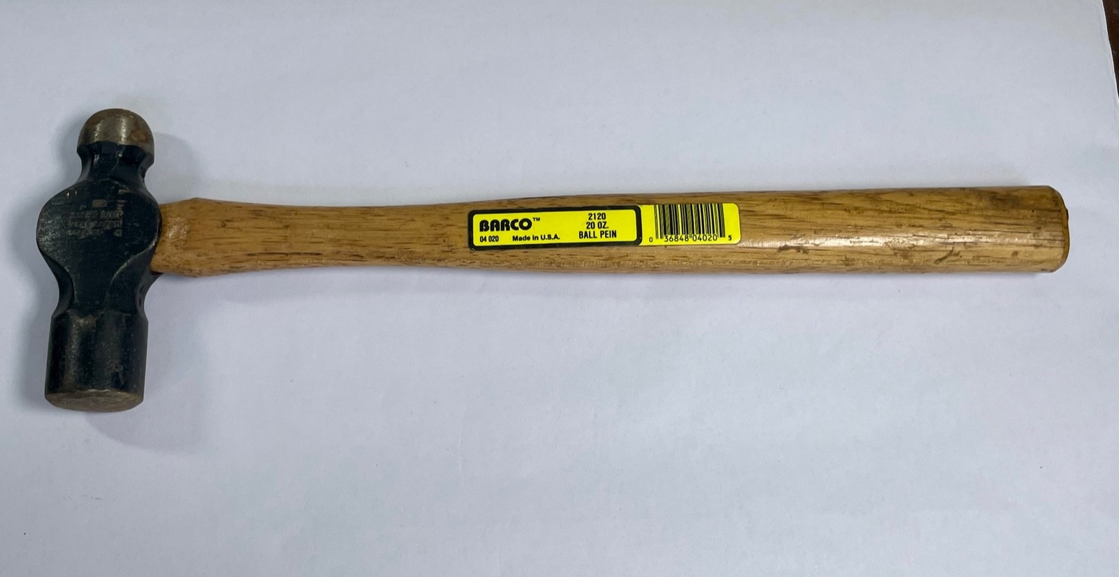 20 Oz. BALL PEIN Hammer , BARCO, Made in U.S.A. (04 020) BALL PEIN