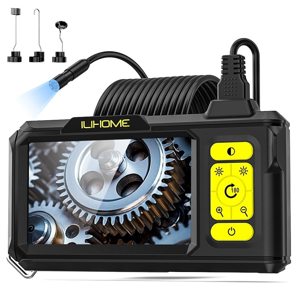 4.3-Inch IPS Borescope Camera with Enhanced Visibility - Ideal for Tight Spaces