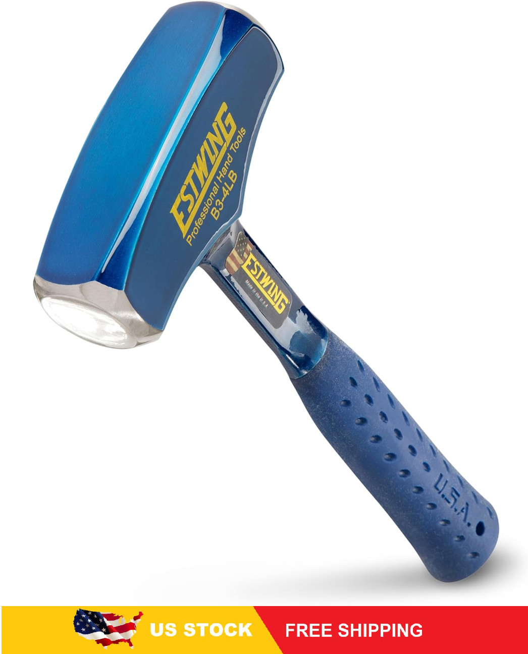 ESTWING Drilling/Crack Hammer- 4-Pound USA Made Sledge Hammer with Forged Steel