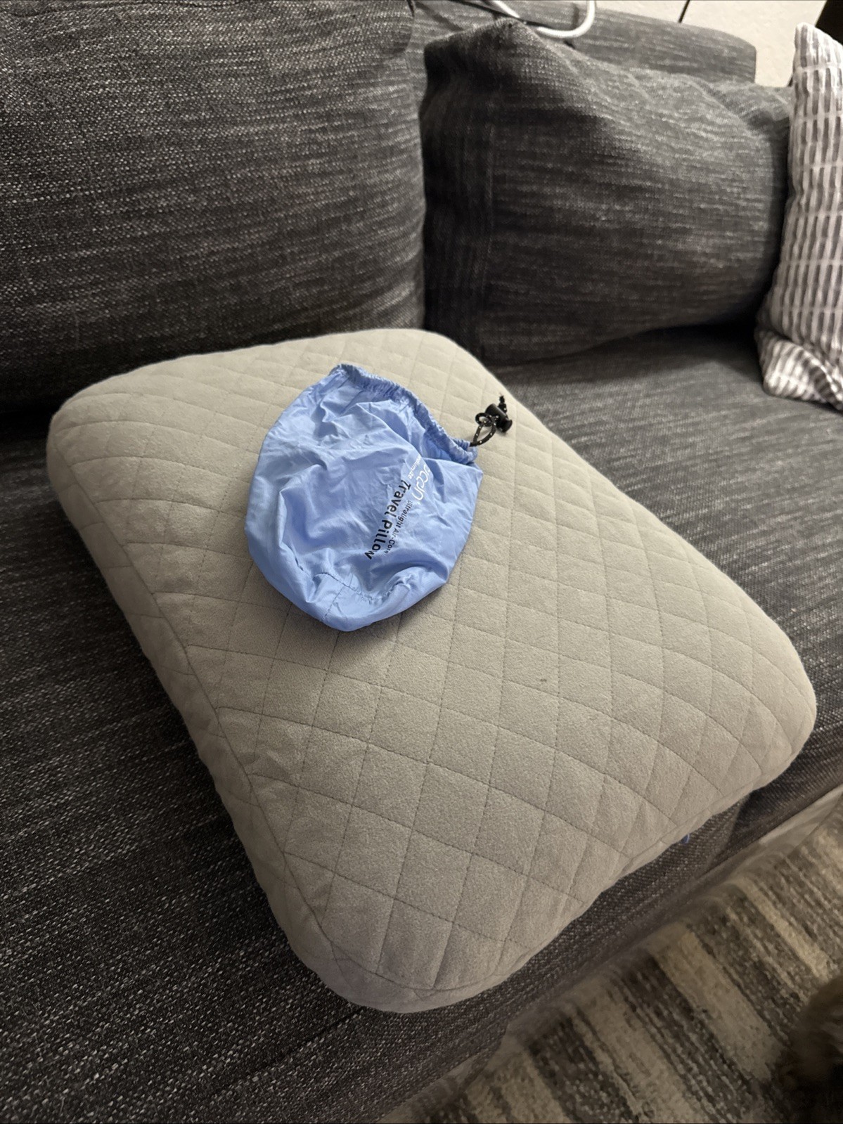 Cocoon Aircore Lumbar Ultralight Pillow, Light Blue/Grey