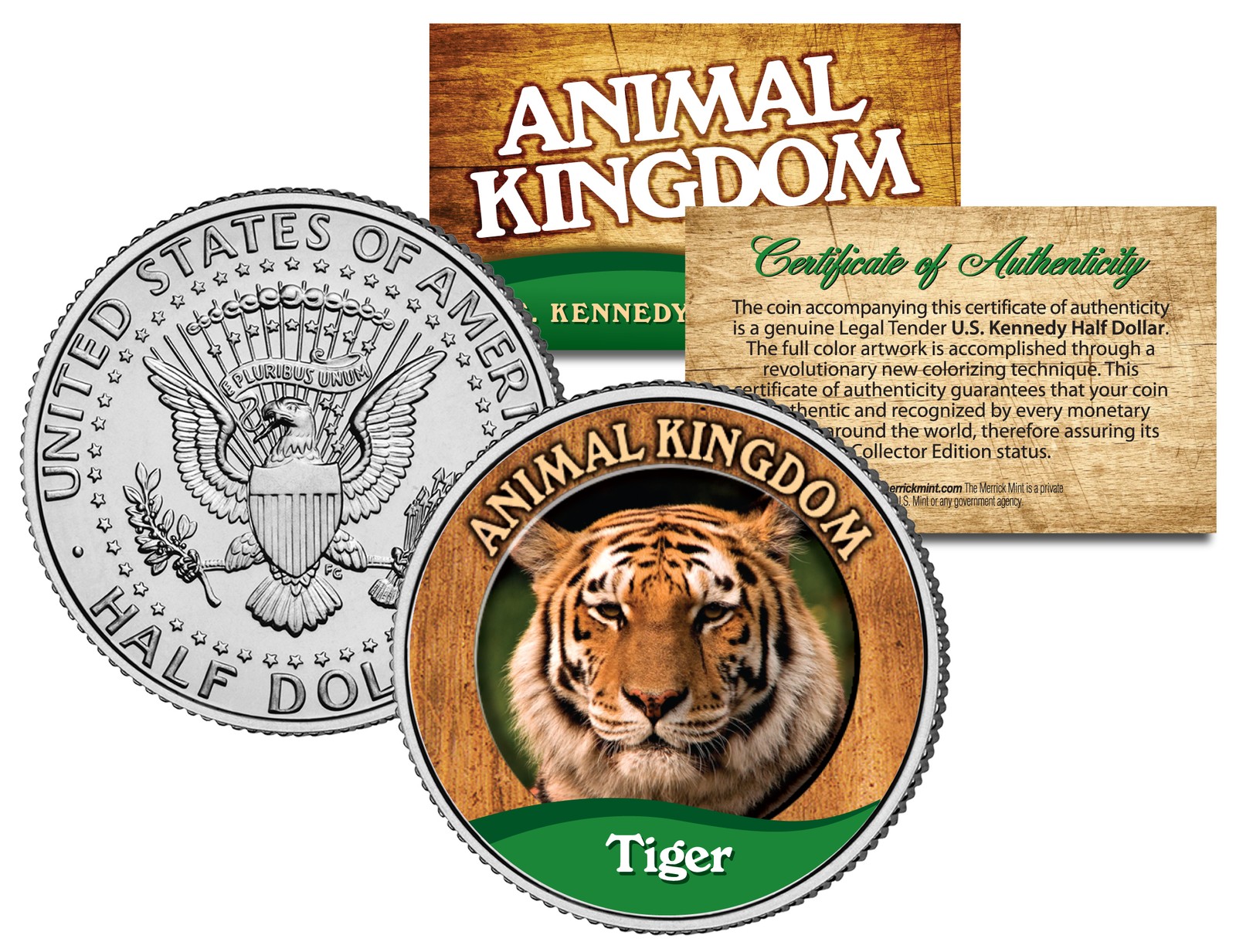 TIGER * Animal Kingdom Series * JFK Kennedy Half Dollar U.S. Coin