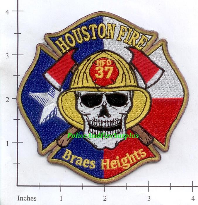 Texas - Houston Station 37 TX Fire Dept Patch - Braes Heights