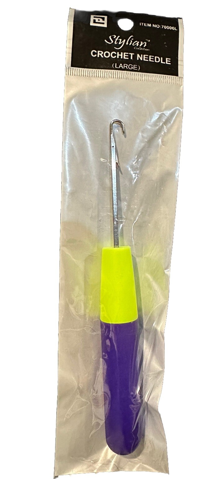 Crochet Needle Latch Hook (Purple & Green) for Micro Braids & Dread Maintenance.