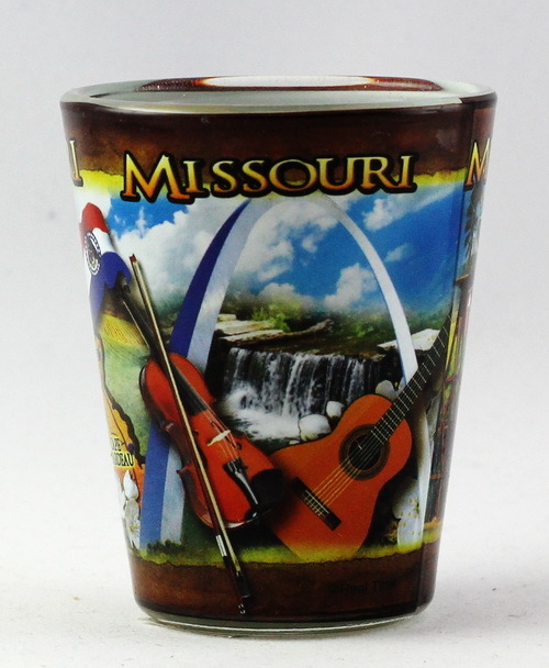 MISSOURI STATE COLLAGE SHOT GLASS RTP