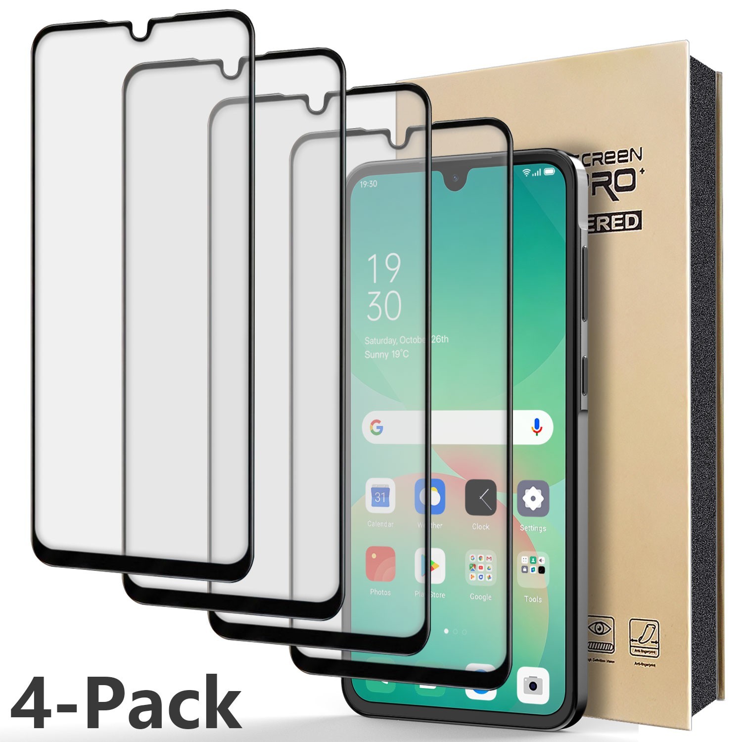 4-Pack For Samsung Galaxy A26 5G Tempered Glass Screen Protector Guard Saver