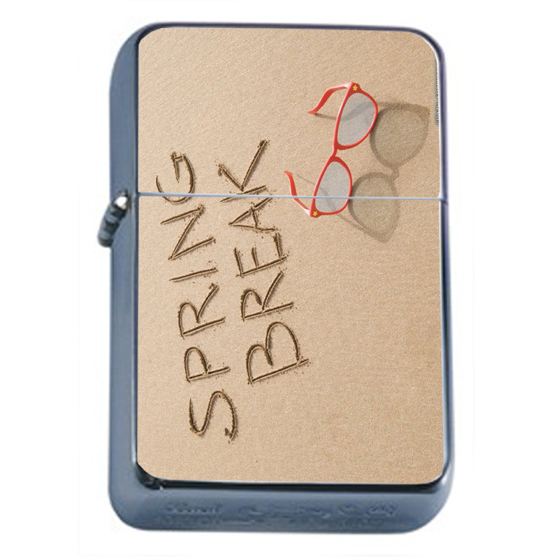 Spring Break D3 Flip Top Oil Lighter Wind Resistant