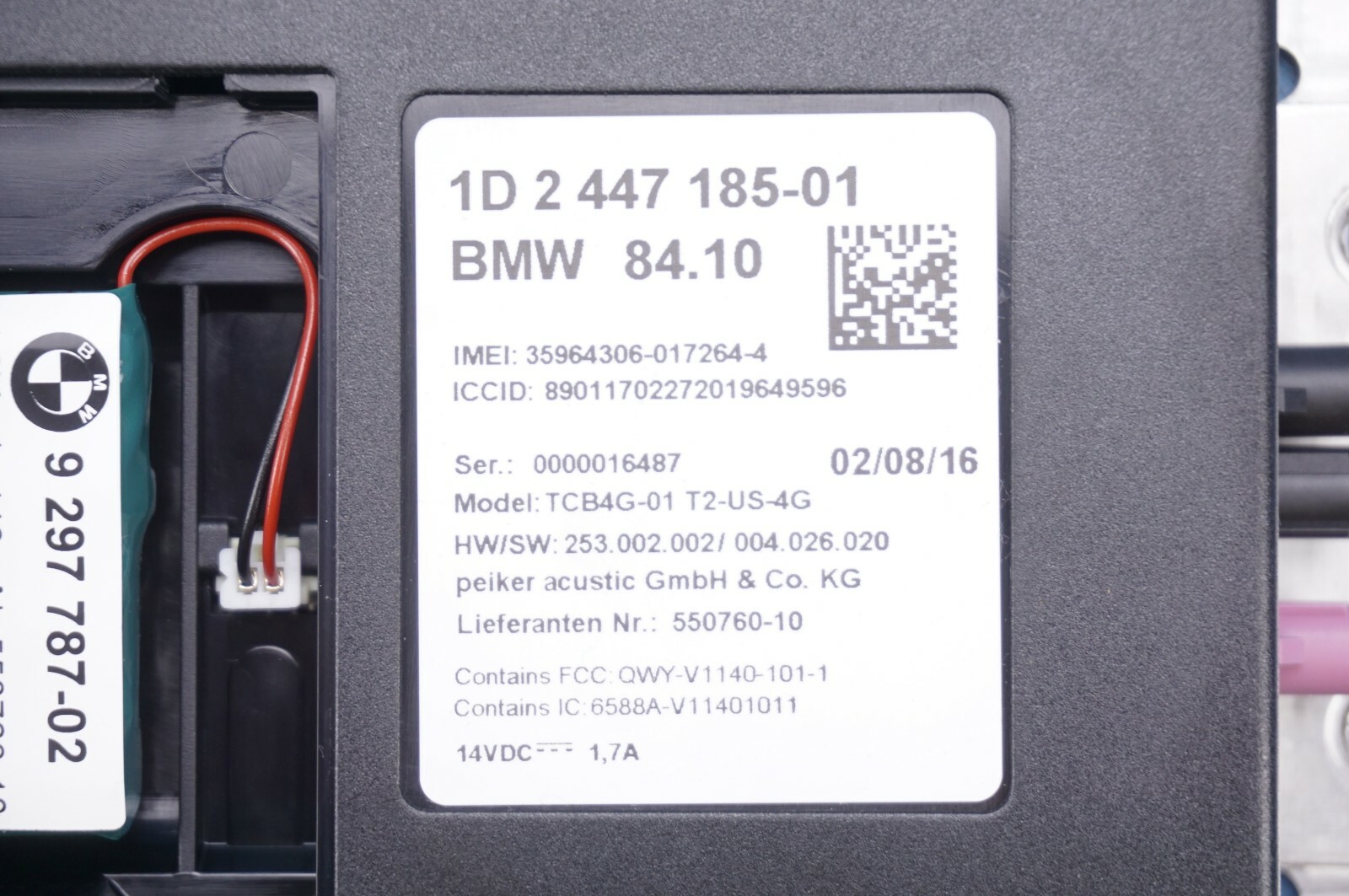 BMW X1 Telematic Control Unit 2017 OEM