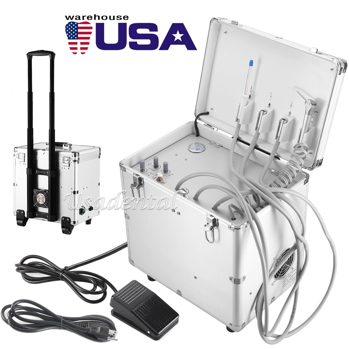 Protable Dental Delivery Unit Enhanced Air Compressor Syringe Suction System