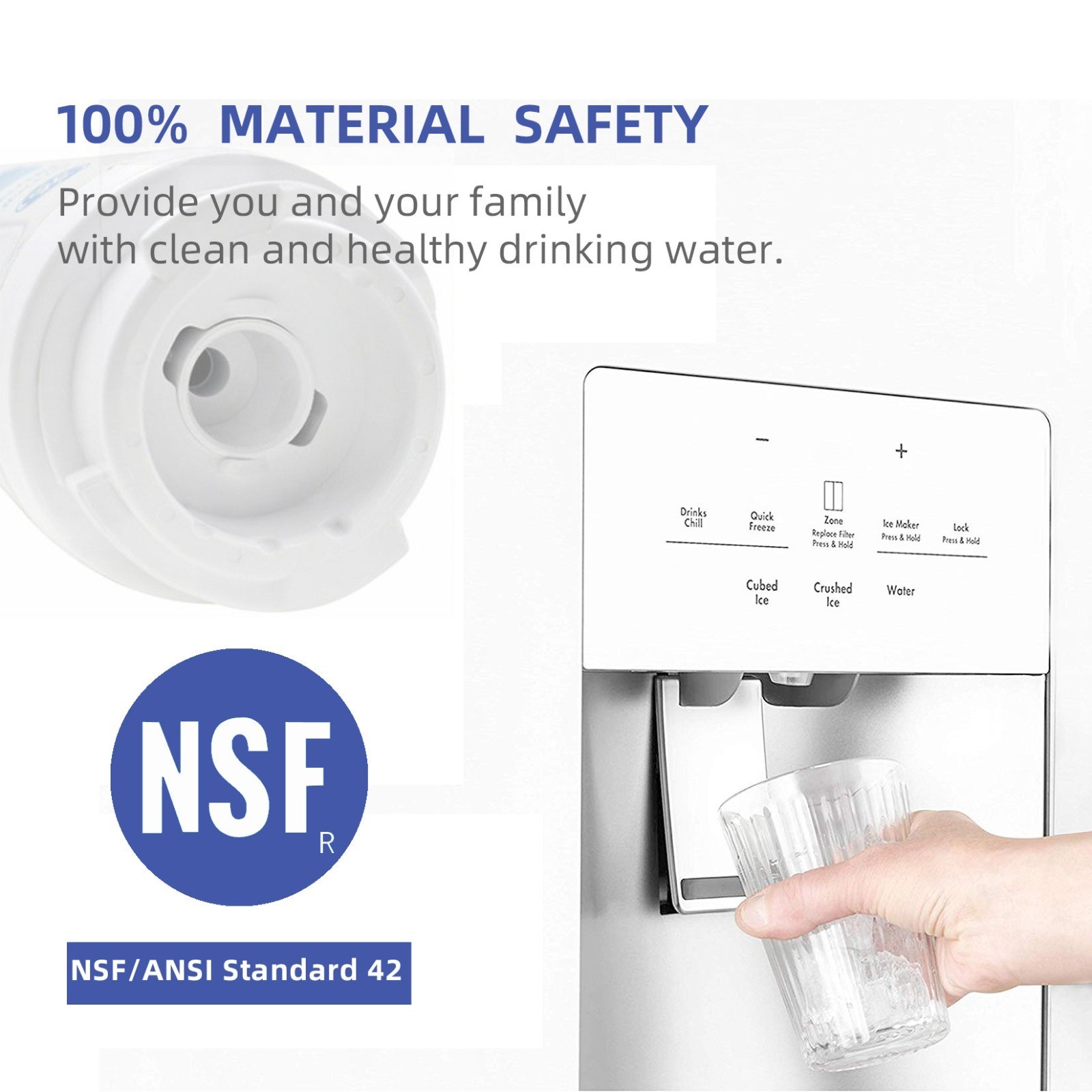 GE MSWF refrigerator water filter replacement SmartWater filter new - 2PACK