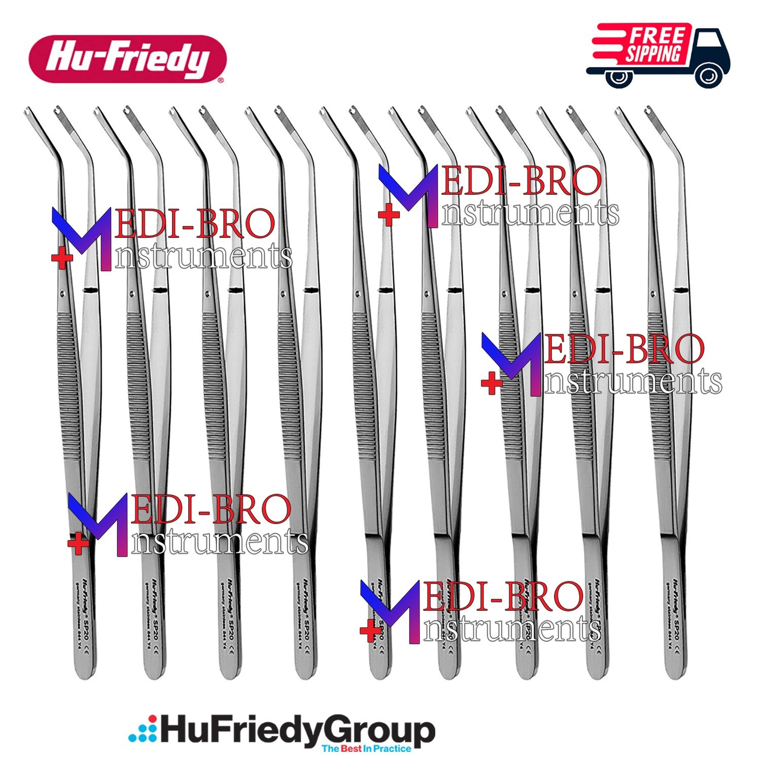 Lot of 9 Hu-Friedy SP20 Corn Suture Pliers Forceps – Dental Surgical Instruments