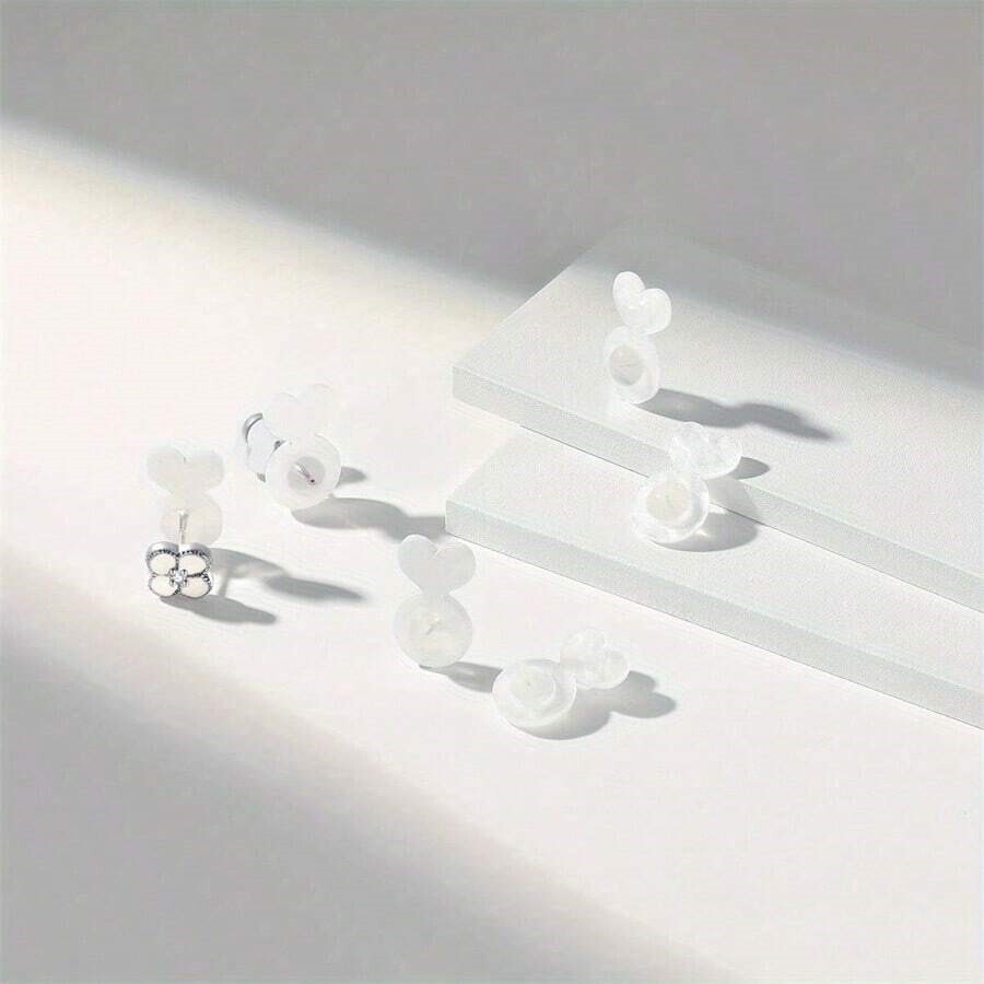 10Pcs Earring Lifter Backs Replacements Rubber Earring Backs for Droopy Ears