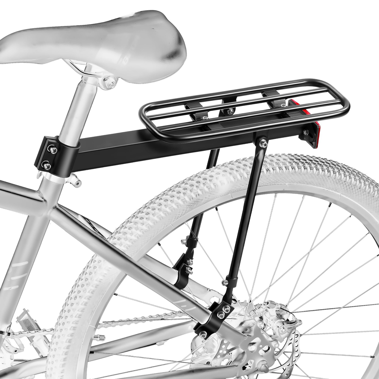 BCR13V1:Rear Bike Rack,Bike Cargo Rack,Aluminum Alloy,Large Size Reflective,F...