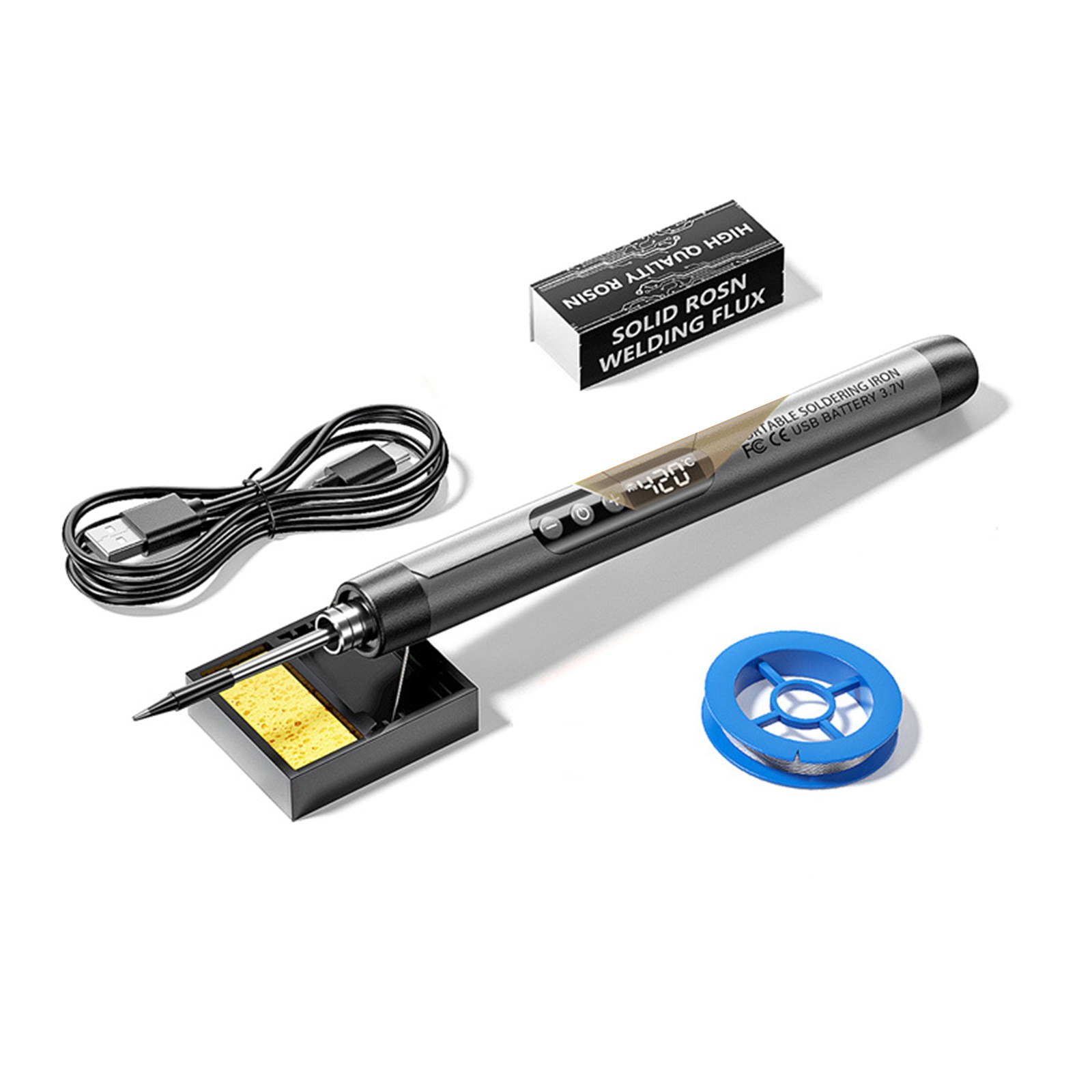 USB Soldering Iron W/LED Digital Display Portable Welding Tool Plug-and-play