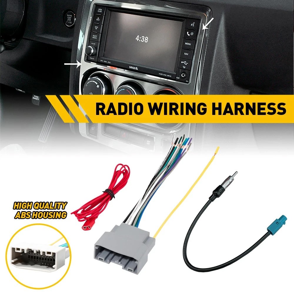 Fit Dodge Jeep Chrysler 2008-2016 Stereo Radio Wiring Harness & Antenna Adapter✨