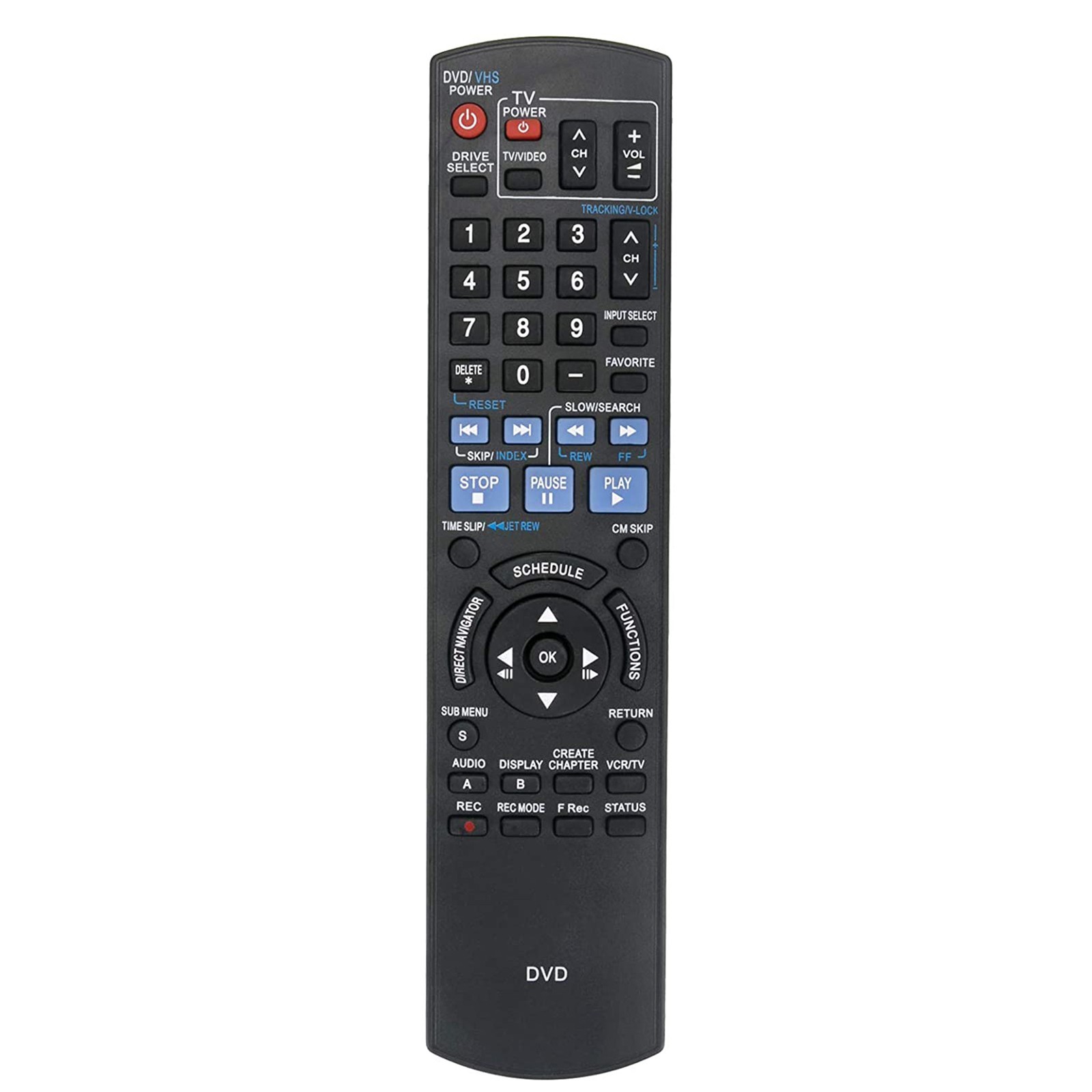 N2QAYB000197 Replace Remote Control Fit for Panasonic DVD Recorder DMR-EZ485V