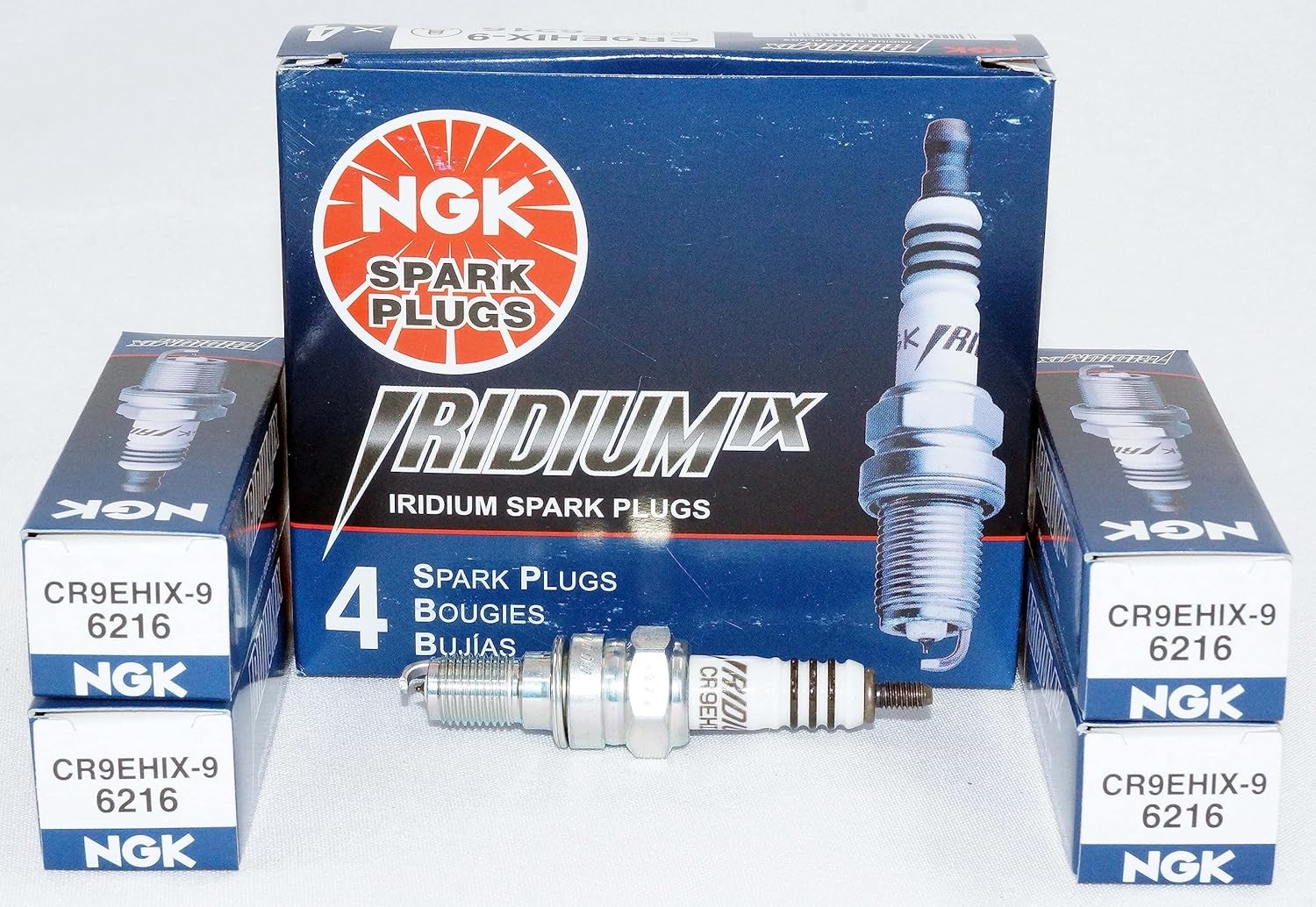 NGK (6216) CR9EHIX-9 Spark Plug - Pack of 4