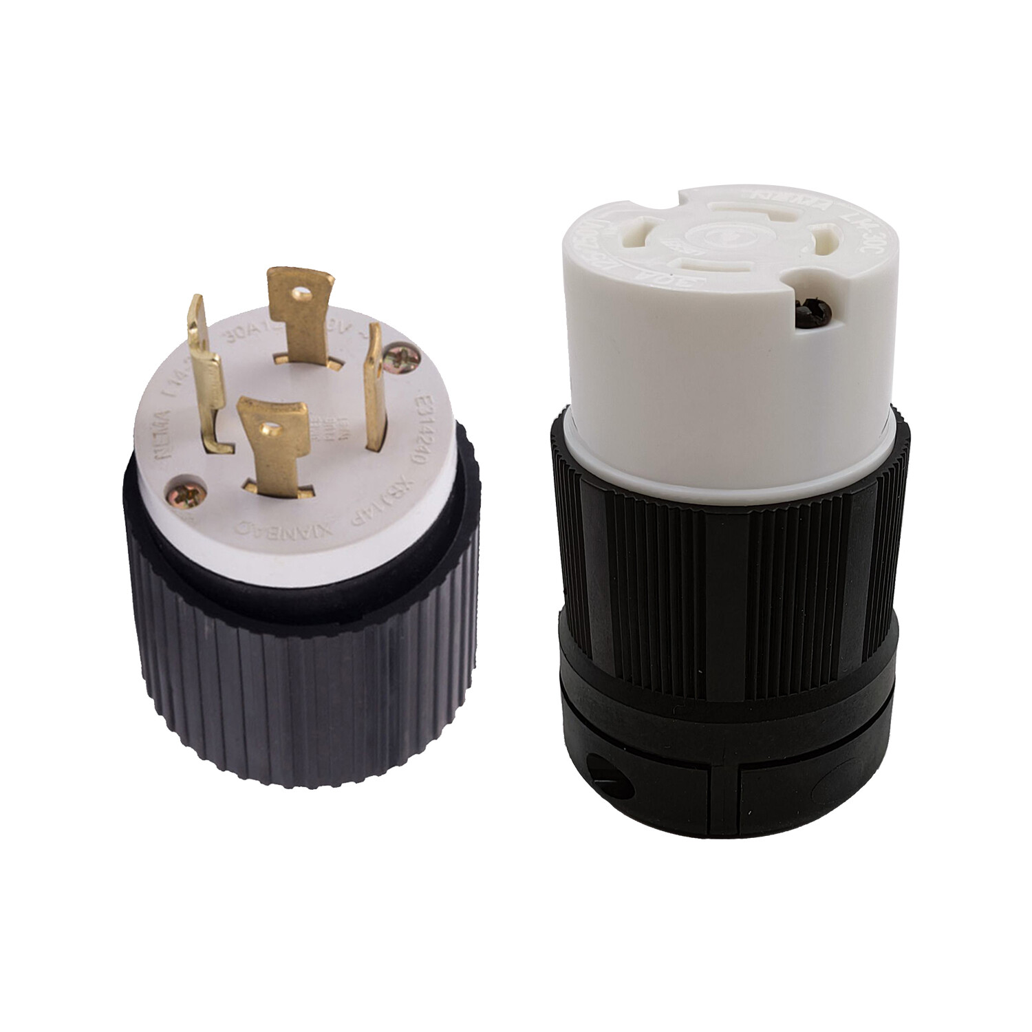 NEMA L14-30 Male Plug & Female Receptacle 30A 125/250V L14-30P L14-30C L1430