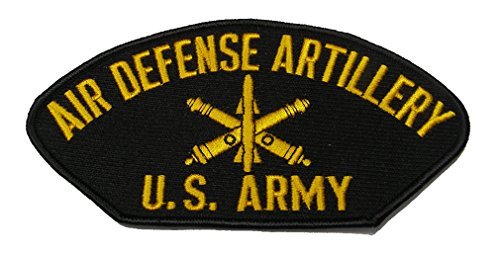 U S ARMY AIR DEFENSE ARTILLERY Patch - Gold on Black - Veteran Owned Business.