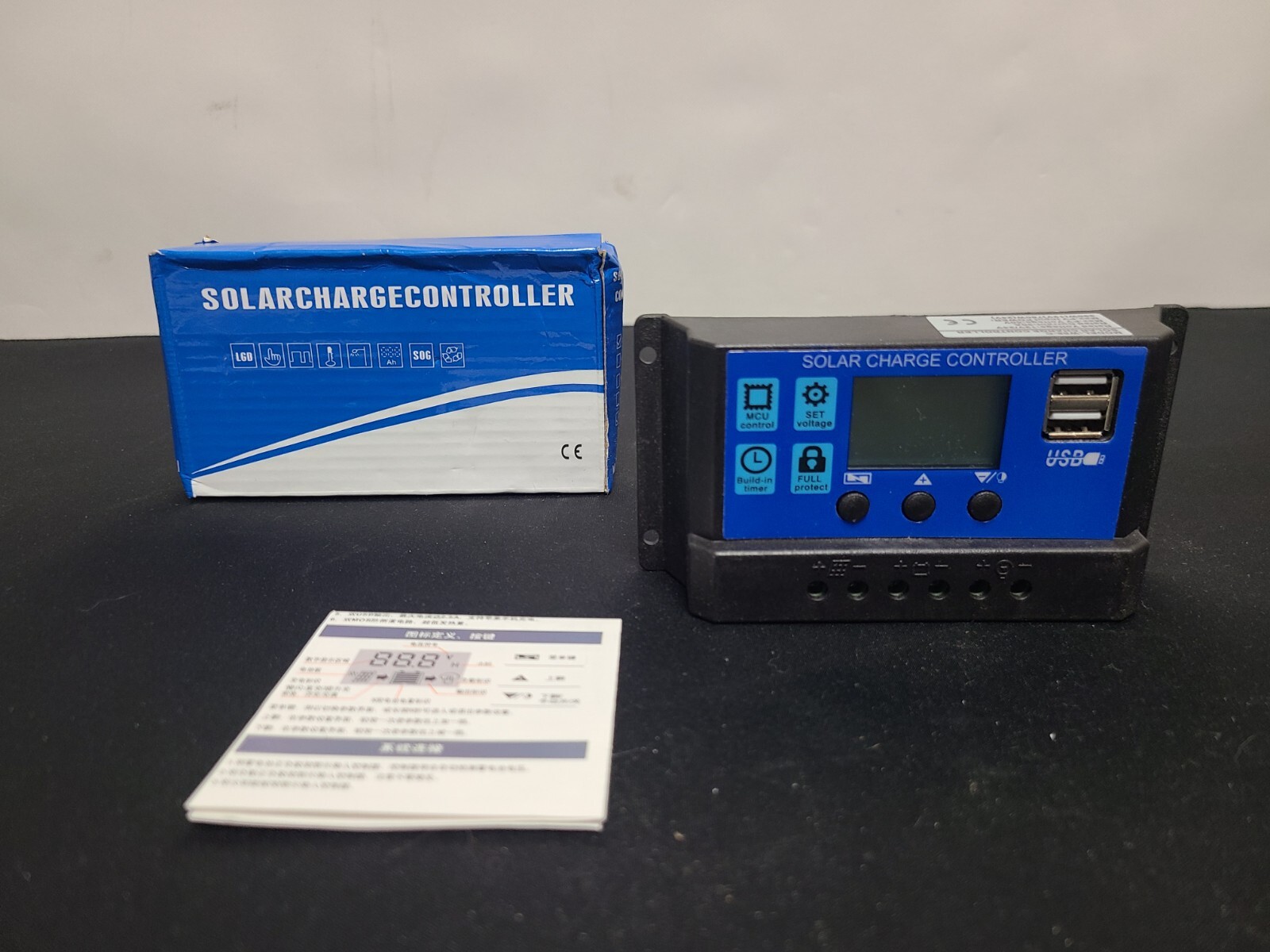 PWM Solar Charge Controller 30A 12/24V Regulator Battery Charger LCD USB Home RV