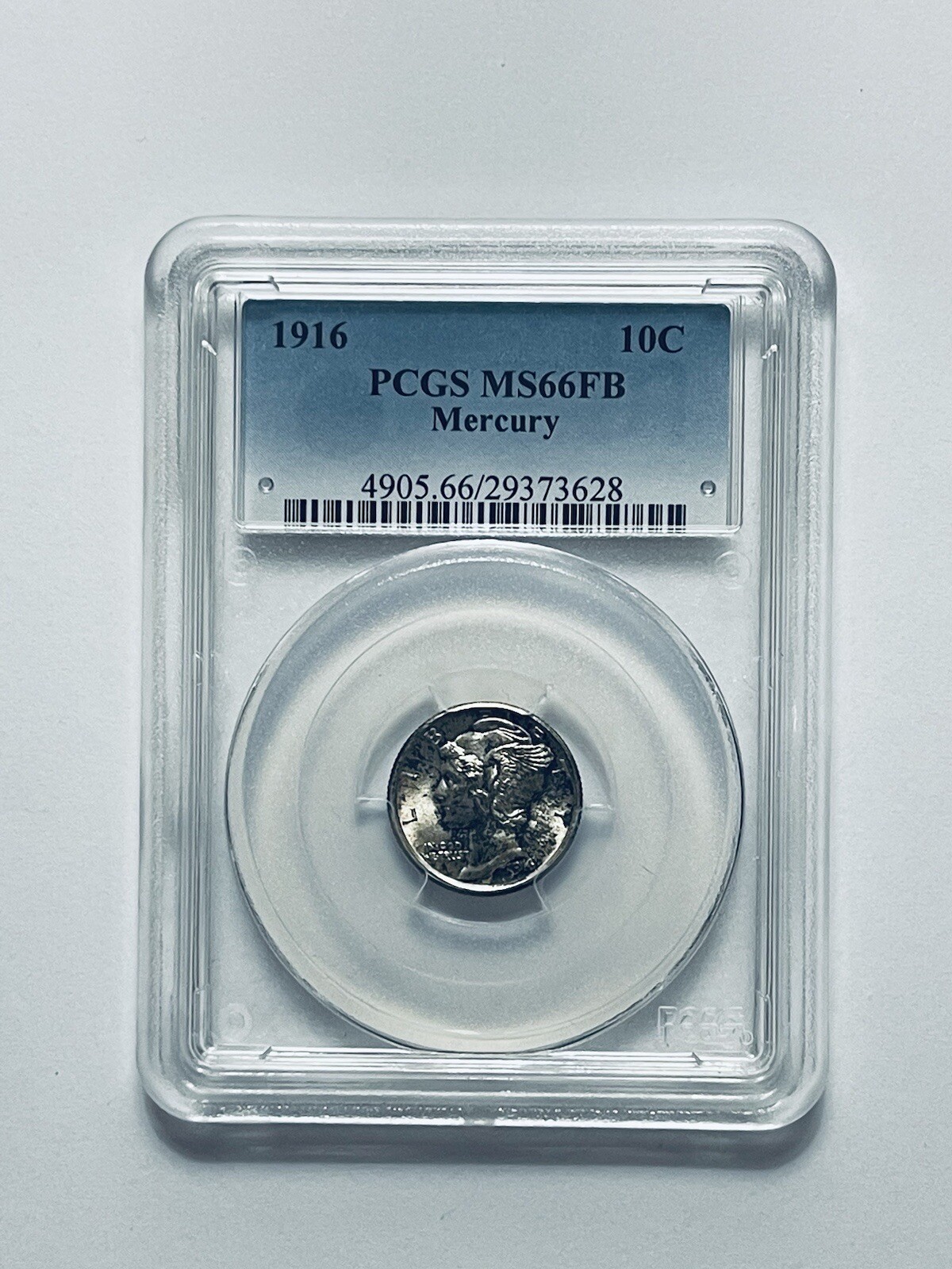 1916 Mercury Dime PCGS MS66FB
