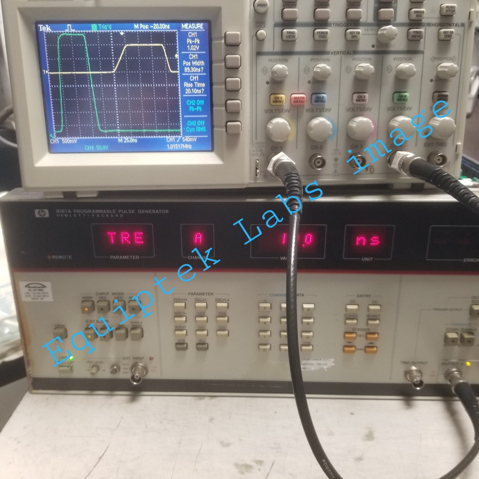 HP 8161A Programmable Pulse Generator Dual Channel option 020 TESTED! 100MHz rep