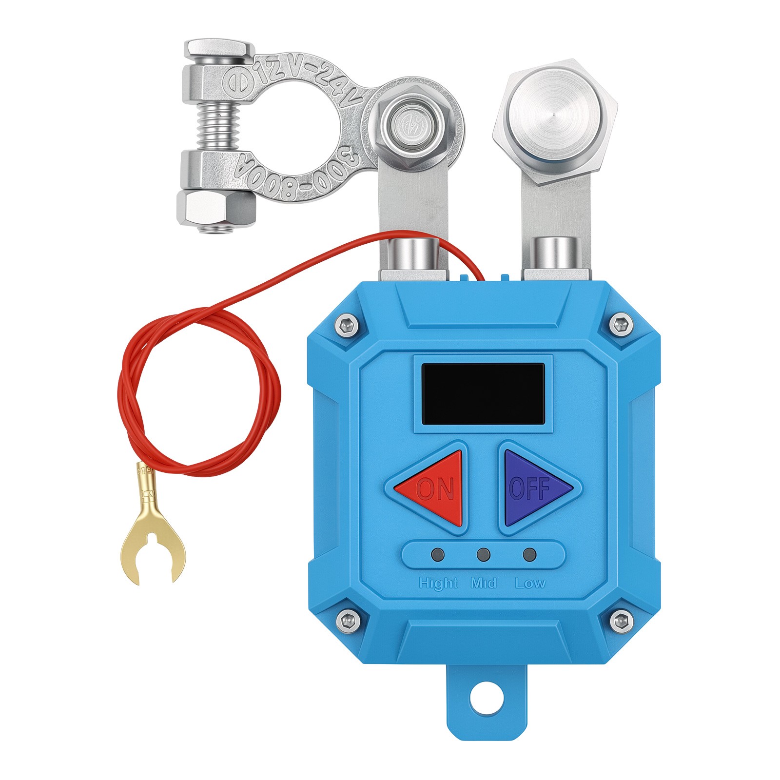 Auto Battery Disconnect Switch 120A Remote Kill Switch With LED Voltage Display