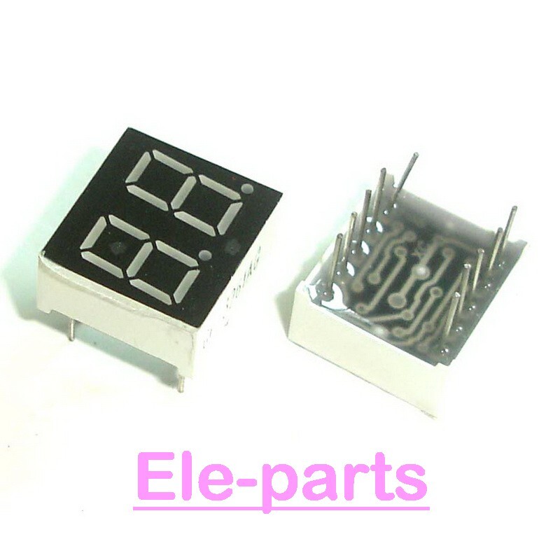 10 Pcs 2 Digit 0.36 Inch Green 7 Segment Led Display Common Anode Digital Tube