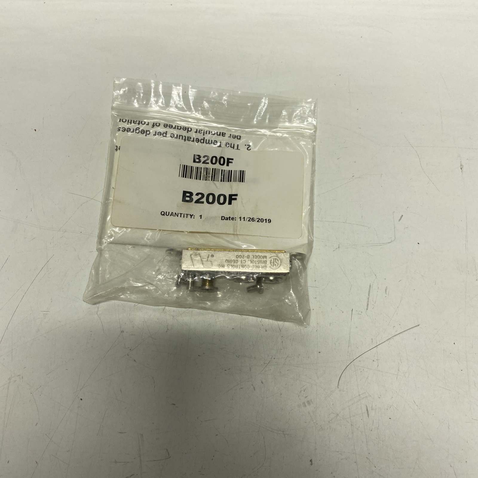 Bilbee Controls Thermostat B-200A1-1