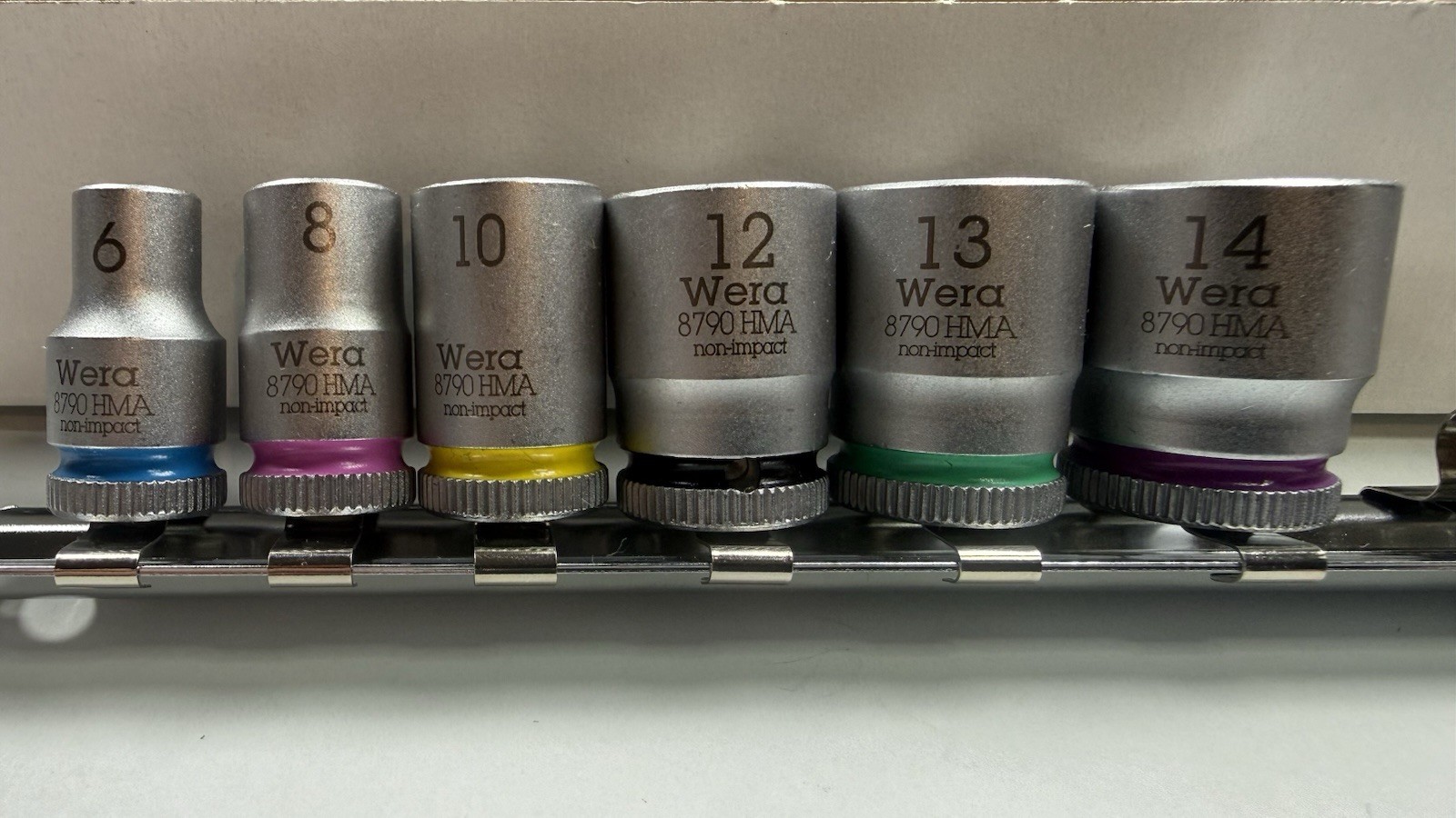 WERA 300200 8100 SA KC Zyklop Metric 1/4" Drive Socket 6 Piece Set New
