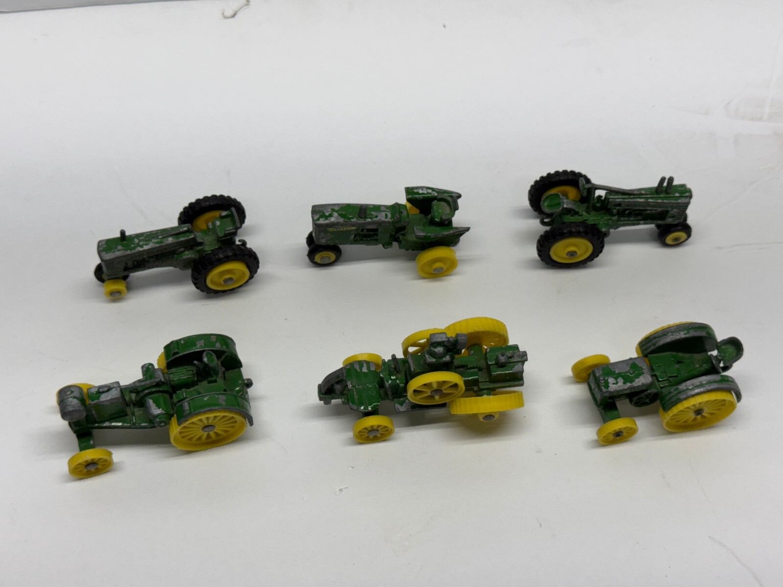 Bundle Lot Of 6 Vintage ERTL John Deere  Tractor 1:64 Scale Diecast Miniatures