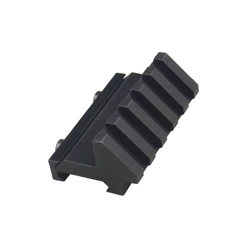 Tactical 45 Degree Offset Rail Mount 55mm Width 5 Slots For Picatinny Top Rail
