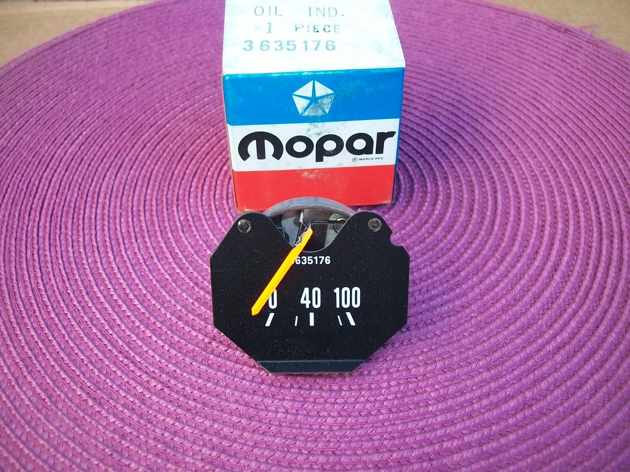 NOS MoPar 1972 73 74 75 76 77 78 79 80 Dodge Truck Ramcharger Oil Pressure Gauge