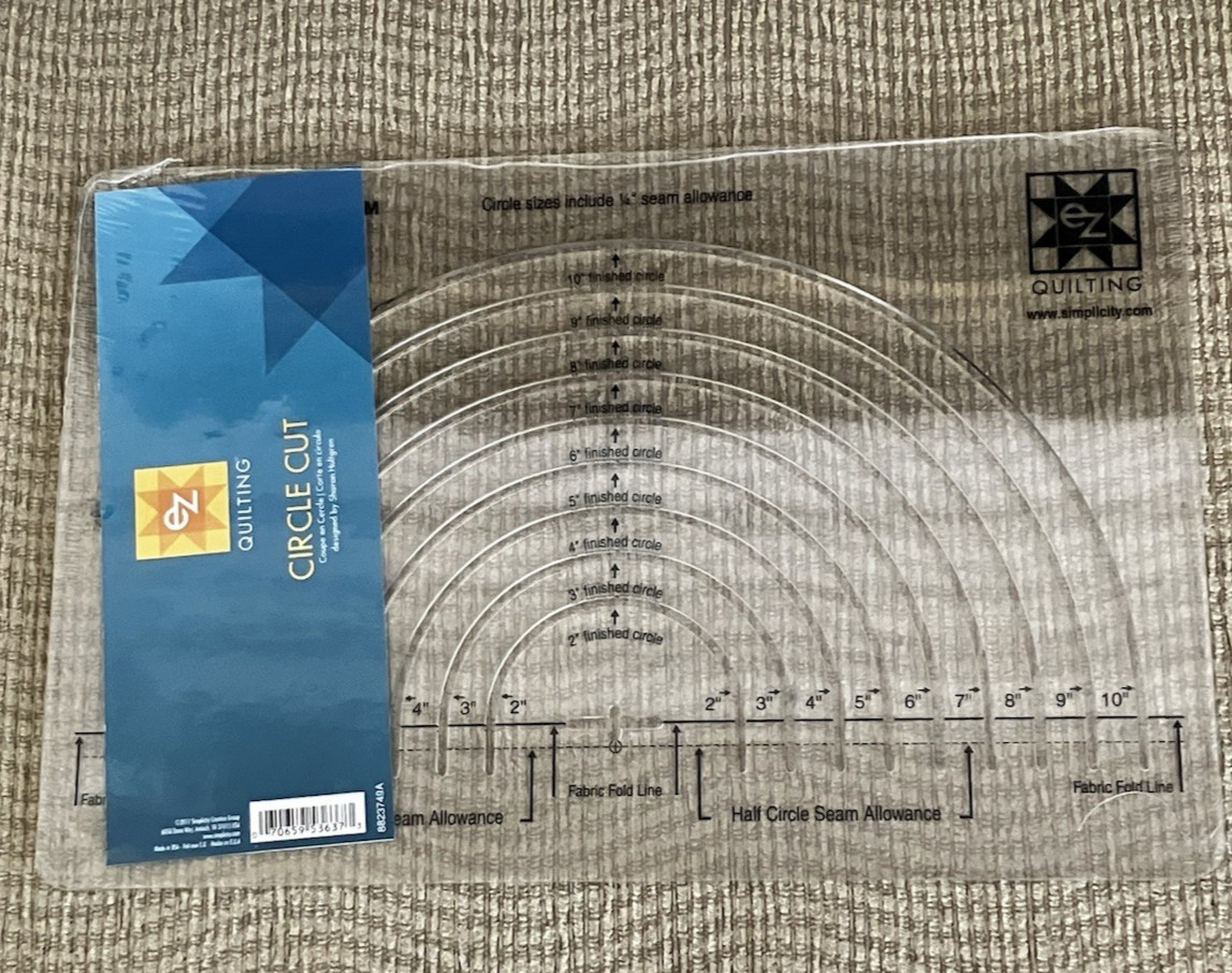 NIP SIMPLICITY EZ QUILTING CIRCLE CUT TEMPLATE SHARON HULTGREN