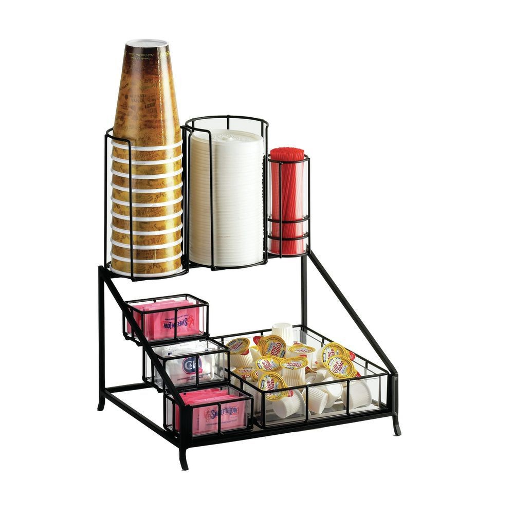 Calmil 1453 Iron Coffee Condiment Display, 10.5" Length x 12" Width x 14.5"
