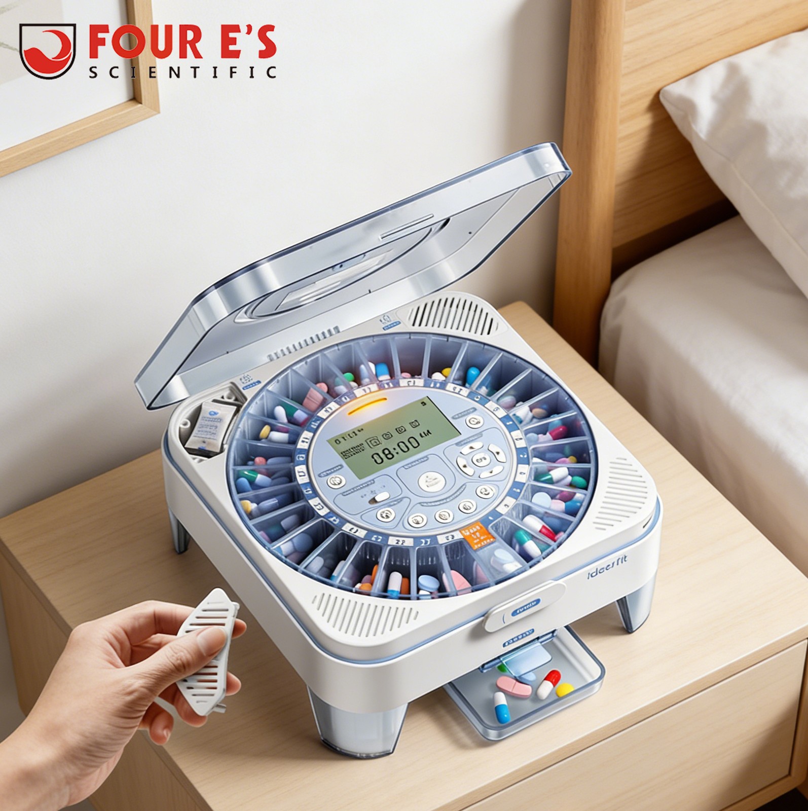 28Day Smart Pill Box Automatic Pill Dispenser – OnePress Daily No APP, EasytoUse
