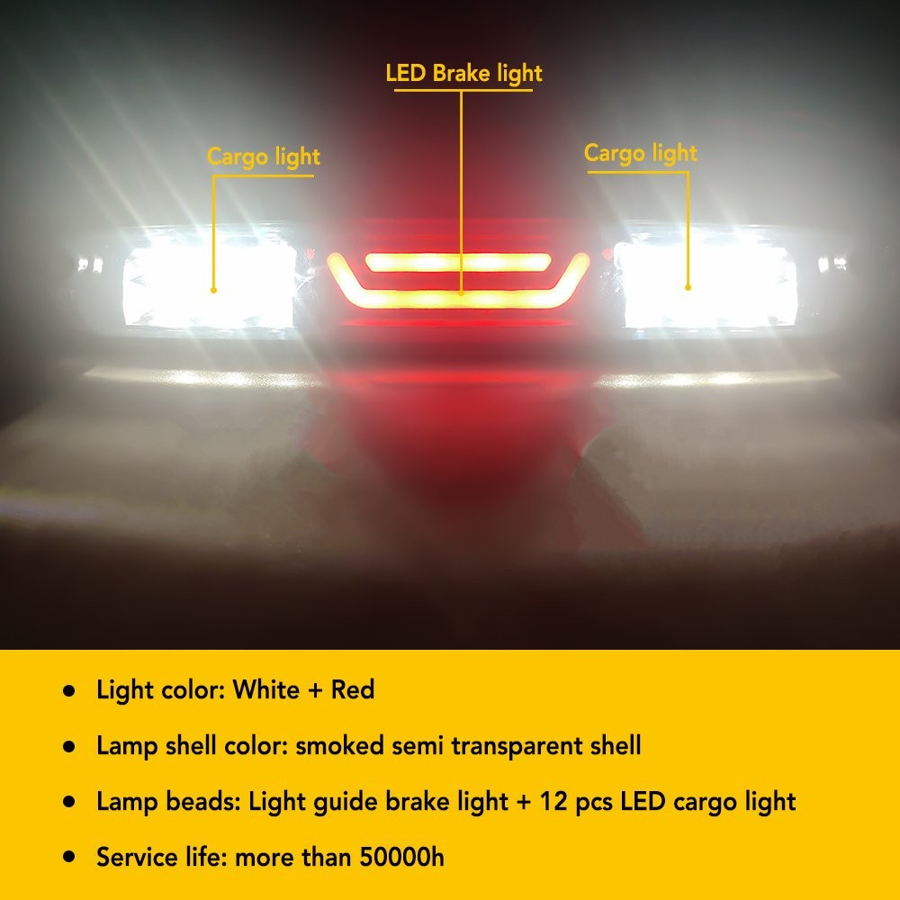 Smoke LED 3rd Third Brake Light Cargo Lamp For 07-13 Chevy Silverado Bright EAG