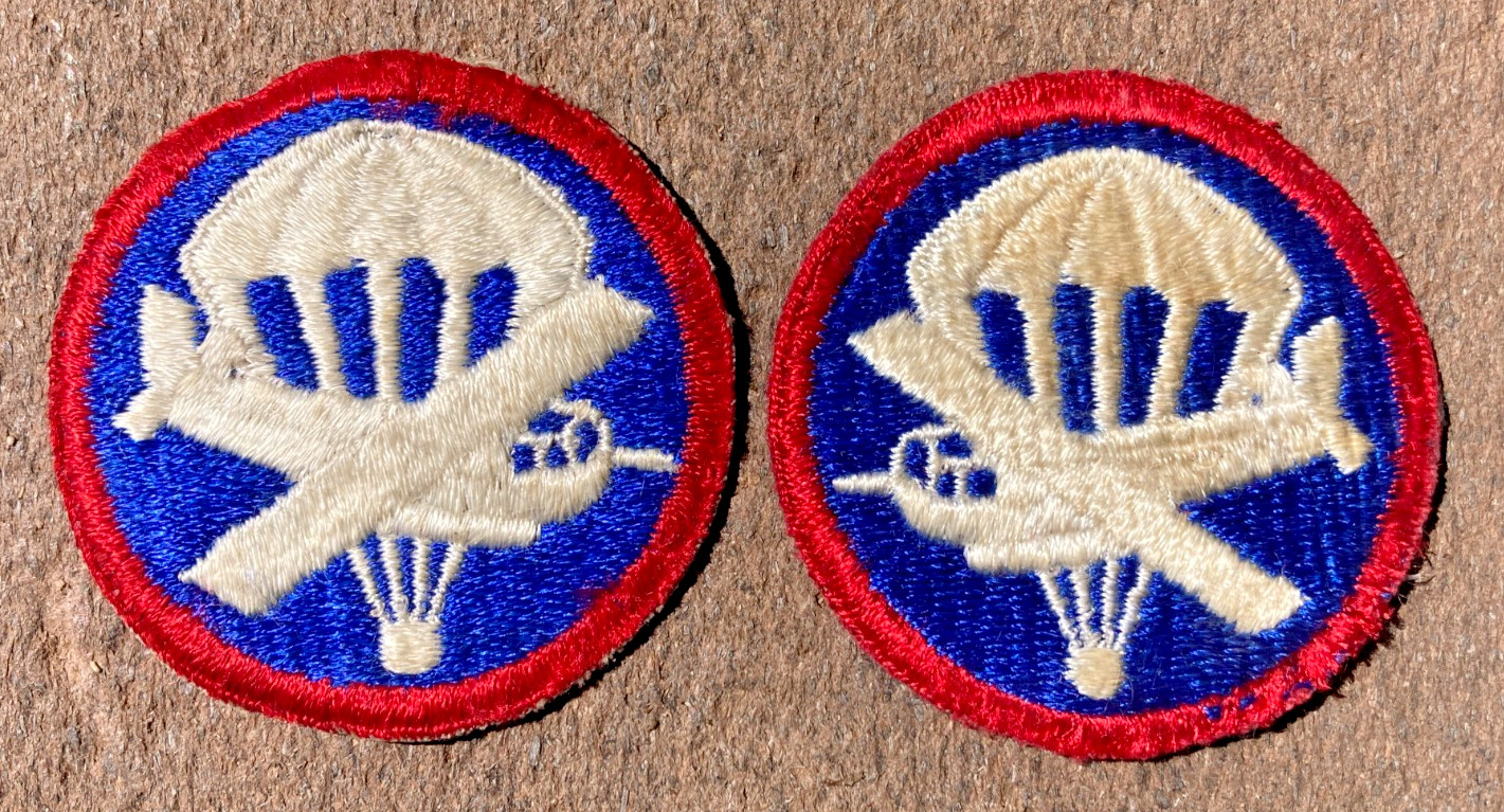 WW2 US ARMY AIRBORNE PARATROOPER Enlisted Officer CAP PATCH PARAGLIDER VARIATION