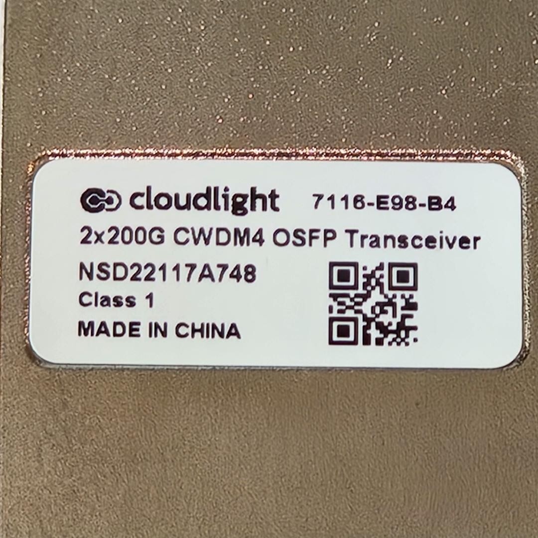 Cloudlight OSFP-400G-2FR4 2x200G CWDM4 1300nm 2km SMF mini-LC