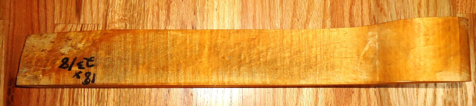 Pistol Stock Blank, Muzzleloader, Curly Maple, 18" x 2 5/16"