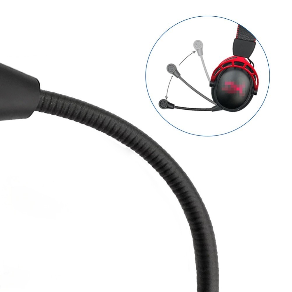 Compact Wireless Microphone with Light for Cloud for Alpha Headset Black ABS