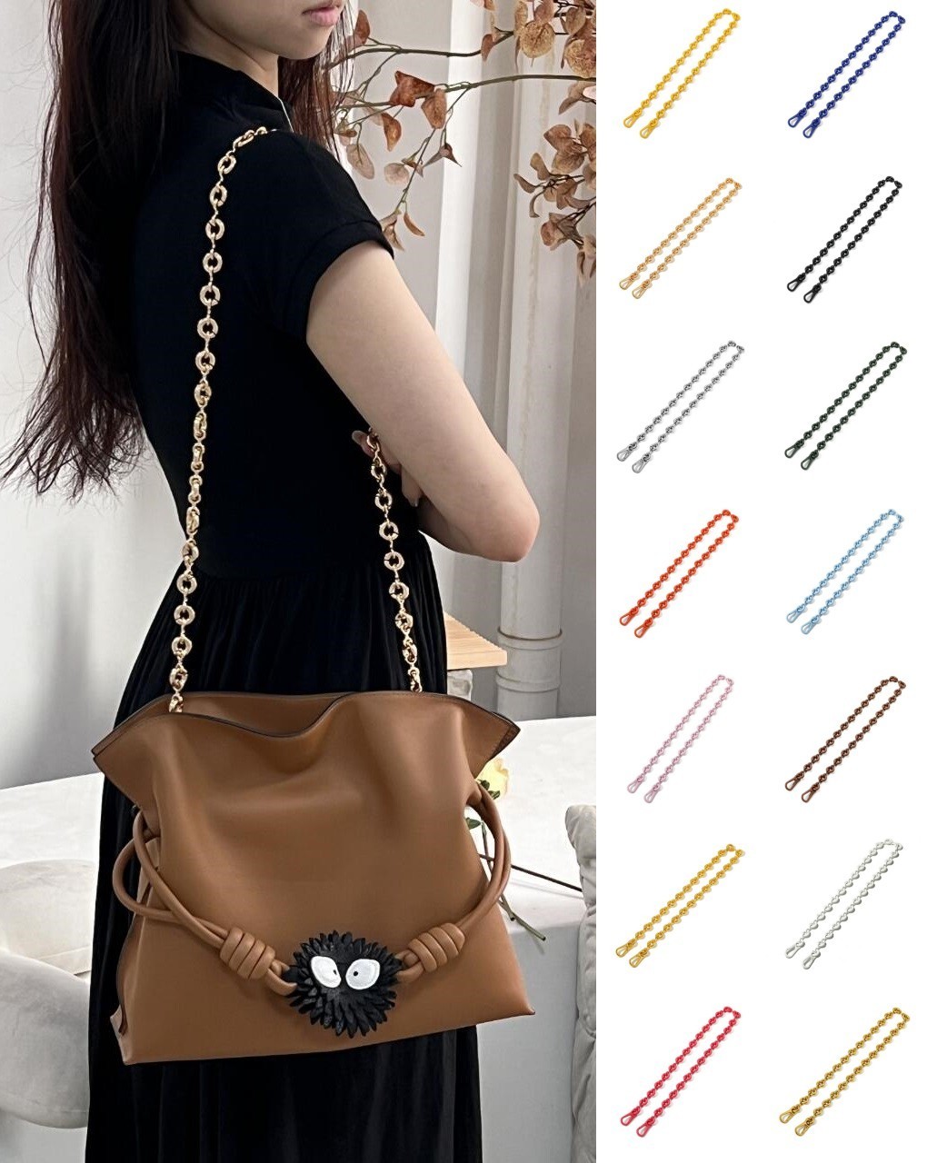 Shoulder Metal Replacement Donut chain Fit For Loewe Flamenco Seires