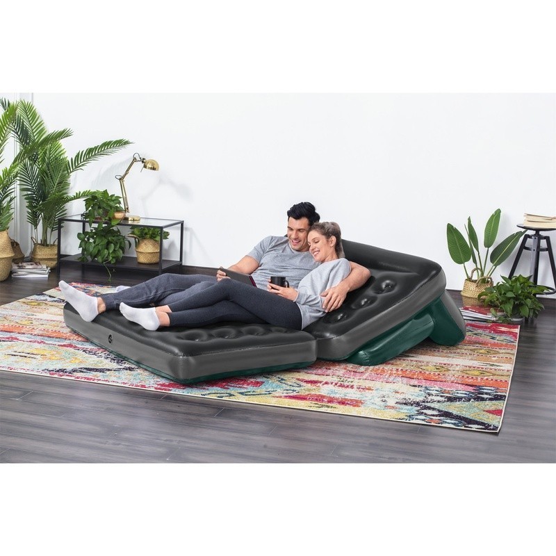 5-in-1 Inflatable Couch Adjustable Portable Double Sofa Bed Recliner Supportive
