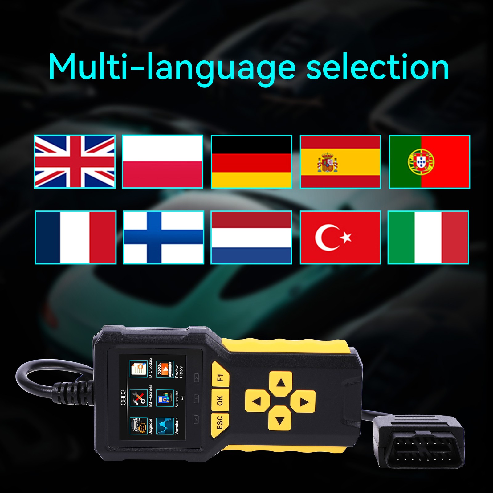 Automotive OBD2 Scanner OBD Code Reader Car Diagnostic Tool Check Engine Fault